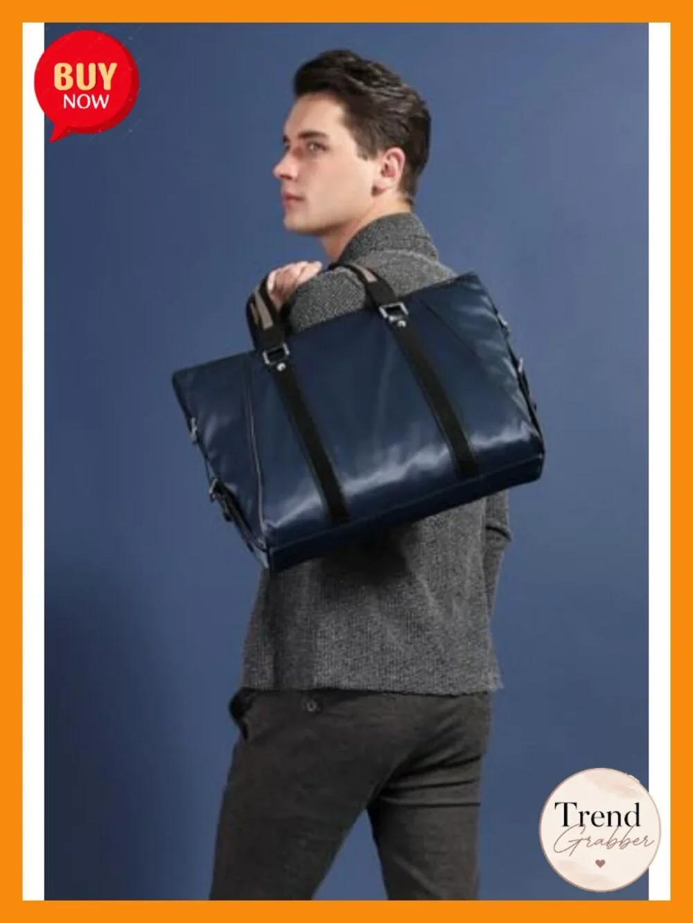 Men's Briefcase Crossbody Computer Bag Nylon Cowhide Design Business Travel